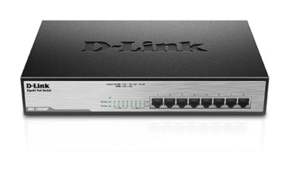 Picture of D-Link DGS-1008MP network switch Unmanaged Gigabit Ethernet (10/100/1000) Power over Ethernet (PoE) 1U Black