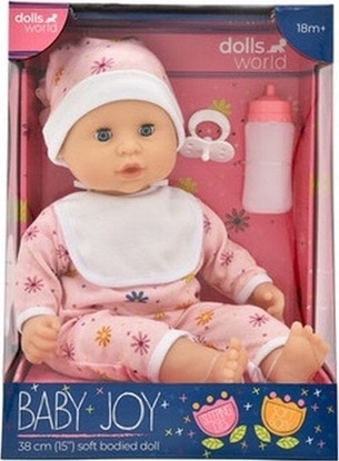 Picture of Dolls World DOLLS WORLD LALKA BABY JOY 38 CM - UBRANKO RÓOWE