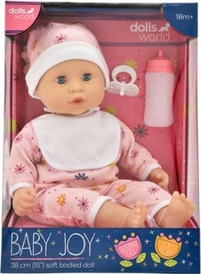 Picture of Dolls World DOLLS WORLD LALKA BABY JOY 38 CM - UBRANKO RÓOWE