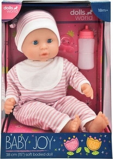 Picture of Dolls World DOLLS WORLD LALKA BABY JOY 38 CM - UBRANKO W PASKI