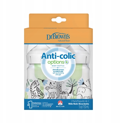 Picture of DR BROWN`S-WB52014-BUTELKA SZEROKA        SZYJKA 150ML OPTIONS+ 2PAK DUNGLA