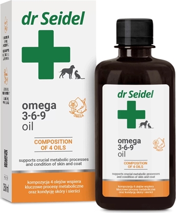 Изображение Dr Seidel Omega 3-6-9 Olej dla Psa Kota 250ml
