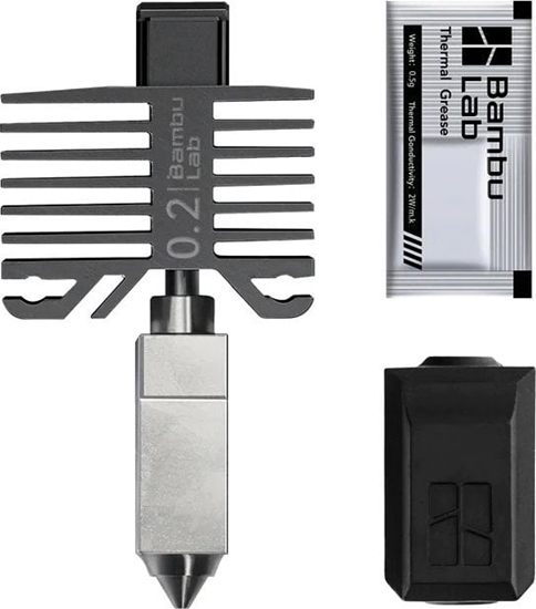 Изображение Drukarka 3D BambuLab Gowica hotend 0,2mm - do drukarek Bambu Lab z serii X1 i P1}