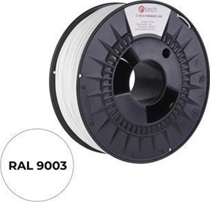 Attēls no Drukarka 3D C-Tech C-TECH Tisková struna (filament) PREMIUM LINE, ABS, dopravní bílá, RAL9003, 1,75mm, 1kg