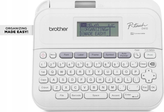 Picture of Brother PT-D410 etiķešu printeris Termālā pārsūtīšana 180 x 180 DPI 20 mm/sec Vadu TZe QWERTY