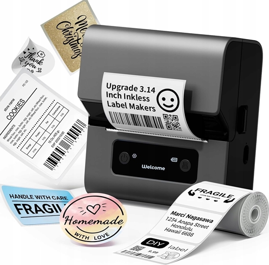 Picture of Drukarka etykiet Phomemo Phomemo Drukarka Termiczna Etykiet Bluetooth Ios Android Printmaster / M221 / Czarny