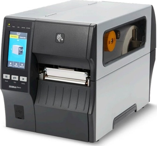 Picture of Drukarka etykiet Zebra TT Printer ZT411; 4", 300 dpi, Euro and UK cord, Serial, USB, 10/100 Ethernet, Bluetooth 4.1/MFi, USB Host, Peel w/ Liner Take-Up, EZPL