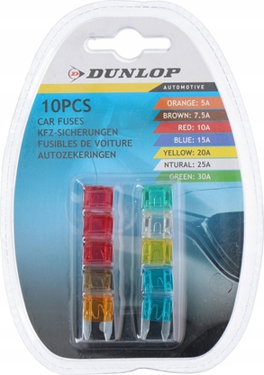 Изображение Dunlop Dunlop - Bezpieczniki samochodowe 10 szt.