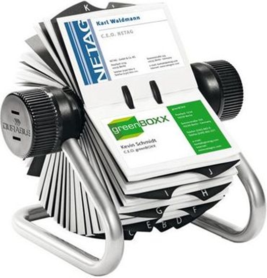 Picture of Durable Wizytownik obrotowy VISFIX, na 400 wizytówek, srebrny (DUR137)