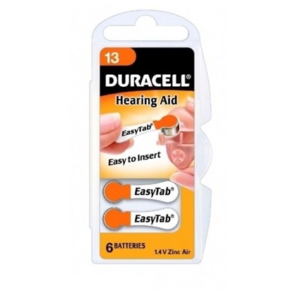 Picture of Duracell A13/DA13/ZL13, Zinc air cells, 6 pc(s)