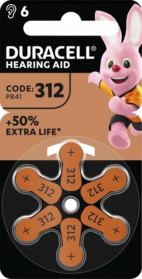 Picture of Duracell EasyTab 312 PR41 6er Blister - 1,45 V - Blisterverpackung