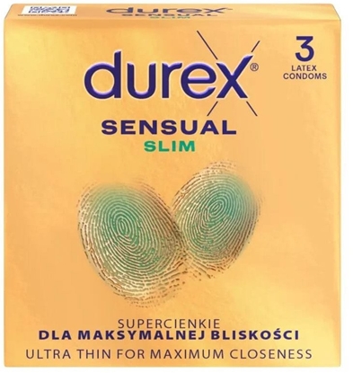 Picture of DUREX Sensual Slim Prezerwatywy supercienkie - zwony ksztat 1 op.-3 sztuki