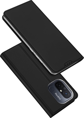 Attēls no Dux Ducis Skin Pro etui do Xiaomi Redmi 11A / Poco C55 / Redmi 12C pokrowiec z klapk portfel na kart podstawka czarne