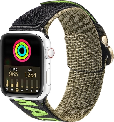 Изображение Dux Ducis Dux Ducis Strap (Outdoor  Version) pasek Apple Watch Ultra, SE, 8, 7, 6, 5, 4, 3, 2, 1 (49, 45, 44, 42  mm) nylonowa opaska bransoleta czarno-zielony
