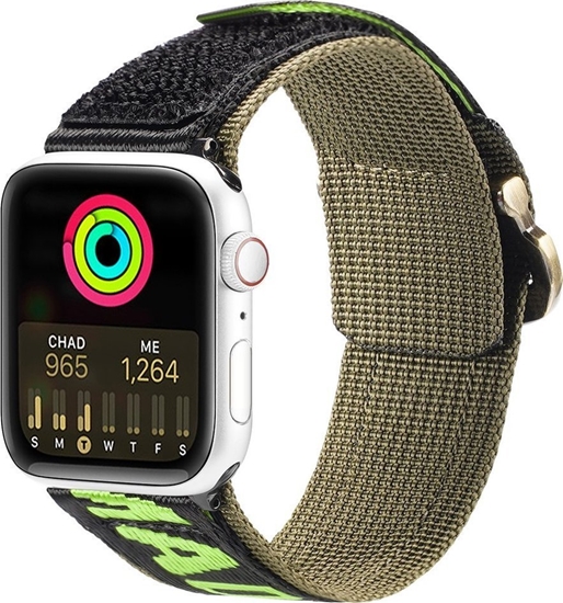 Picture of Dux Ducis Dux Ducis Strap (Outdoor  Version) pasek Apple Watch Ultra, SE, 8, 7, 6, 5, 4, 3, 2, 1 (49, 45, 44, 42  mm) nylonowa opaska bransoleta czarno-zielony