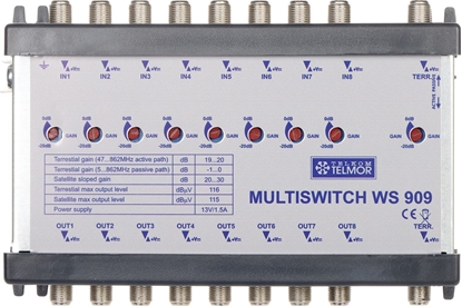 Picture of Eaton WZMACNIACZ MAGISTRALI MULTISWITCHOWEJ WS-909 9 WEJ / 9  WYJ TELMOR