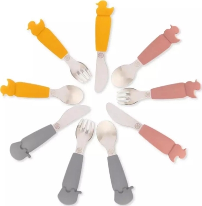 Attēls no ECO RASCALS ECORASCALS Zestaw sztuców sonik TEAL one size