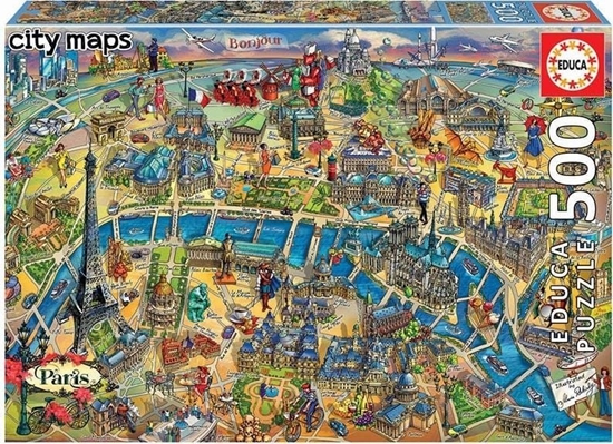 Picture of Educa Puzzle 500 Elementów Mapa Parya
