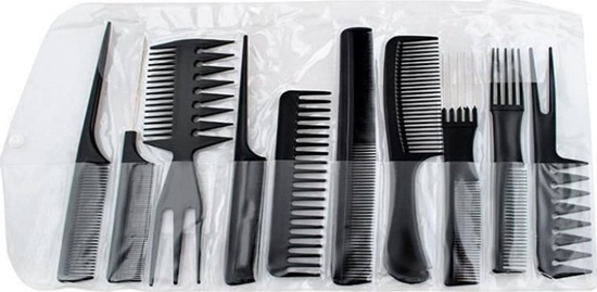 Picture of Eko-Higiena Zestaw grzebieni fryzjerskich 10 sztuk + etui