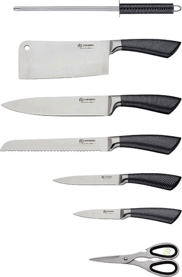 Picture of Elitehoff Noe kuchenne w bloku Elitehoff E 6262 stalowe + stojak zestaw noy szare