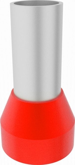 Picture of Elpromet 100szt E10/12mm Kocówka tulejkowa izolowana 10mm2 czerwona E10-12 Elpromet 0286
