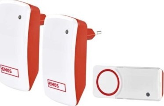 Picture of Emos Dzwonek bezprzewodowy Emos P5750.2R bezbateryjny przycisk