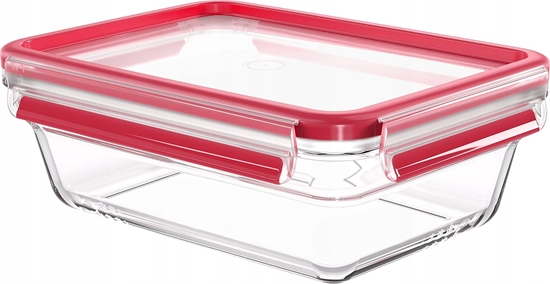 Picture of Emsa Clip&Close Glass Food Container 1,3 L  red
