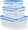 Picture of Emsa Food Clip&Close 508567 3p Set transparent/blue