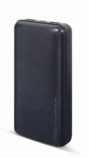 Picture of Enerģijas krātuve Gembird 20 000 mAh Power Bank Black