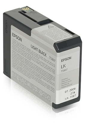 Picture of Epson ink cartridge light black T 580  80 ml              T 5807