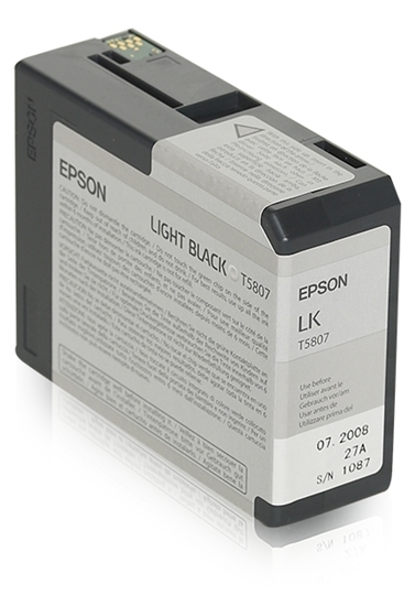 Picture of Epson ink cartridge light black T 580  80 ml              T 5807