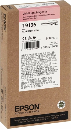 Picture of Epson ink cartridge vivid light magenta T 913 200 ml     T 9136N