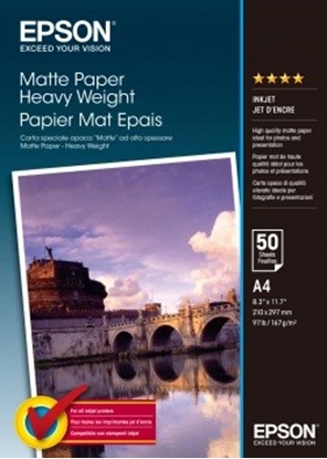 Picture of Epson Matte Paper Heavy Weight A4, 50 Sheet, 167g    S041256