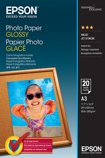 Изображение Epson Photo Paper Glossy - A3 - 20 sheets