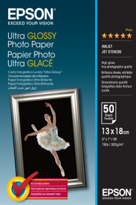 Attēls no Epson Ultra Glossy Photo Paper 13x18 cm, 50 Sh., 300 g S 041944