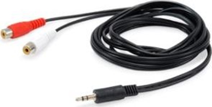 Attēls no Equip 147093 audio cable 250 m 2 x RCA 3.5mm Black