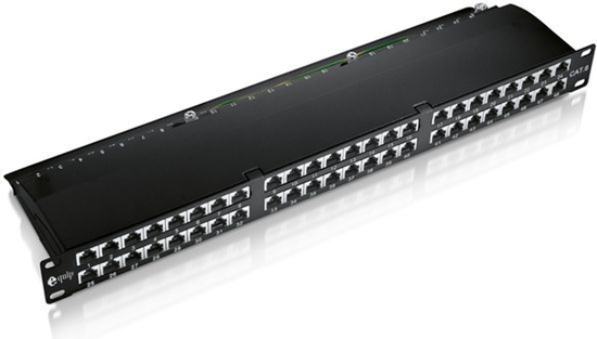 Изображение Equip 48-Port Cat.6 Shielded Patch Panel, Black