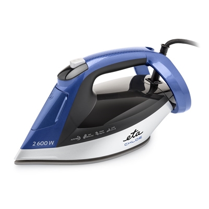 Attēls no ETA Steam Iron | 227690000 Chloe | Steam Iron | 2600 W | Water tank capacity 350 ml | Continuous steam 40 g/min | Silver/Blue