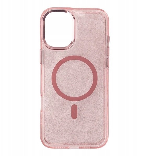 Picture of Etui brokatowe Glitter Case z MagSafe na Samsung Galaxy A16 5G - róowe