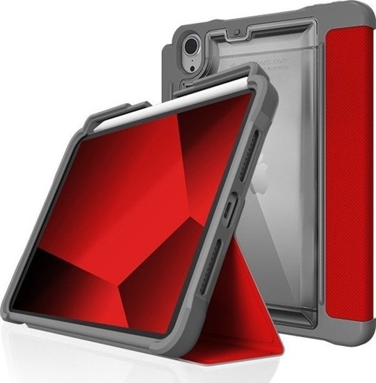 Picture of Etui na tablet STM Etui STM Dux Plus Apple iPad mini 2021 (6. generacji) MIL-STD-810G Pencil charger (Red)