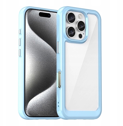 Picture of Etui Outer Space Case na iPhone 16e pokrowiec z elastyczn ramk - niebieskie