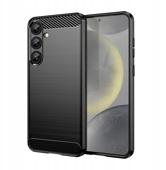 Picture of Etui silikonowe Carbon Case do Samsung Galaxy S25 - czarne