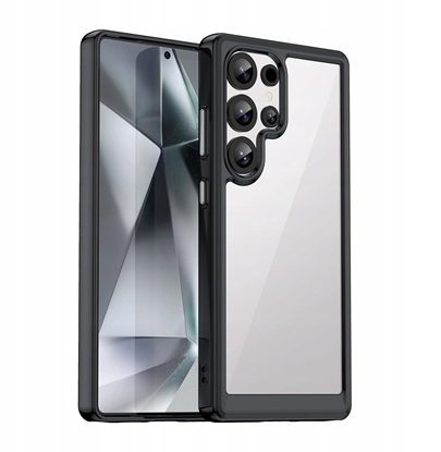 Изображение Etui silikonowe Outer Space Case z elow ramk do Samsung Galaxy S25 Ultra - czarne