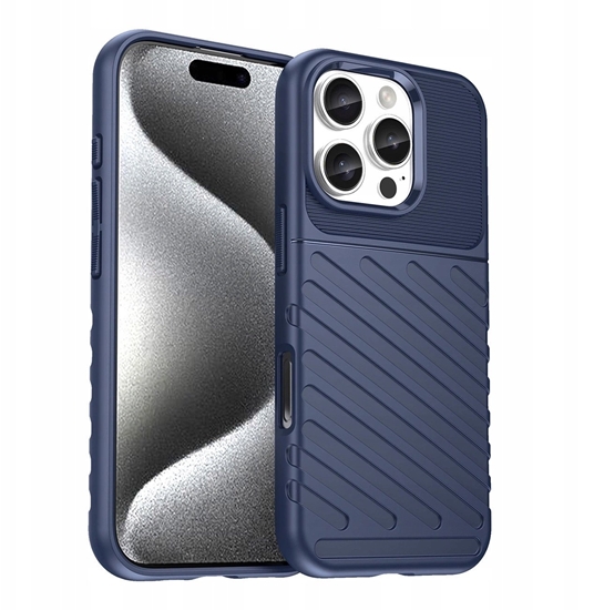Picture of Hurtel Thunder Case for iPhone 16e Silicone Armored Cover - Blue