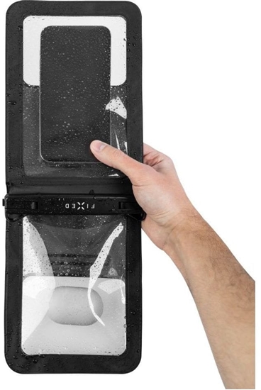Изображение Etui wodoszczelne FIXED Float Twin z dwiema kieszeniami do iPhone i innych akcesoriów przeroczyste/czarne - Gwarancja bezpieczestwa. Proste raty. Bezpatna wysyka od 170 z.
