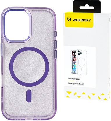 Изображение Wozinsky Wozinsky Glitter Case MagSafe for Samsung Galaxy S24 FE - Purple with Glitter