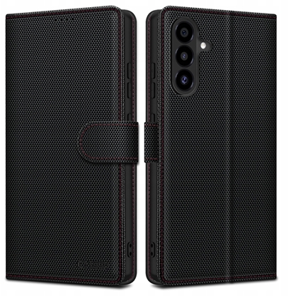 Attēls no Tech-Protect Etui z klapk Wallet RS Samsung Galaxy A56 5G Black/red