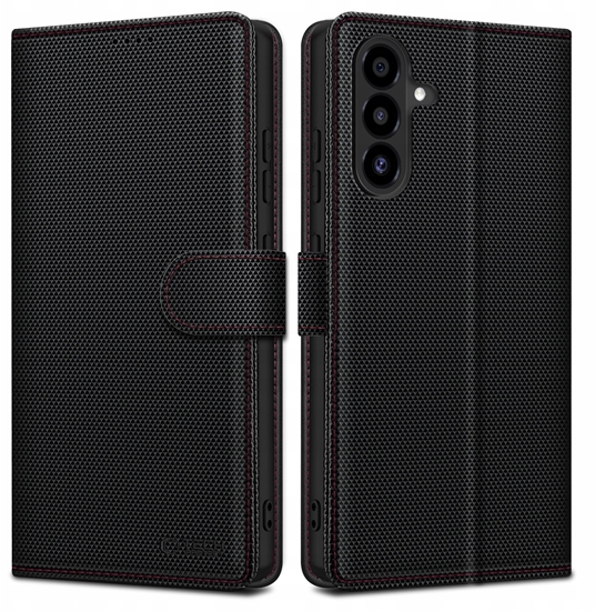 Picture of Etui z klapk Tech-Protect Wallet RS Samsung Galaxy A56 5G Black/red