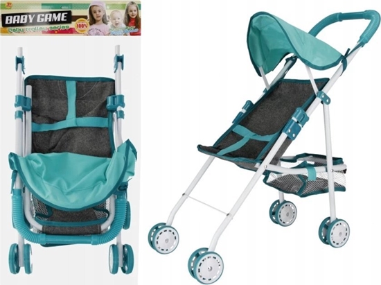 Picture of Euro Trade Wózek dla lalek spacerowy metalowy szary Mega Creative 536567