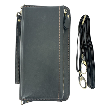 Attēls no Evelatus Universal Leather Zipper Design Wallet Black